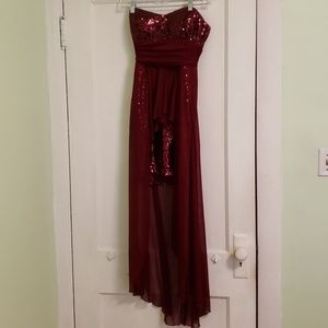 Deb Juniors Maroon Dress size 3/4